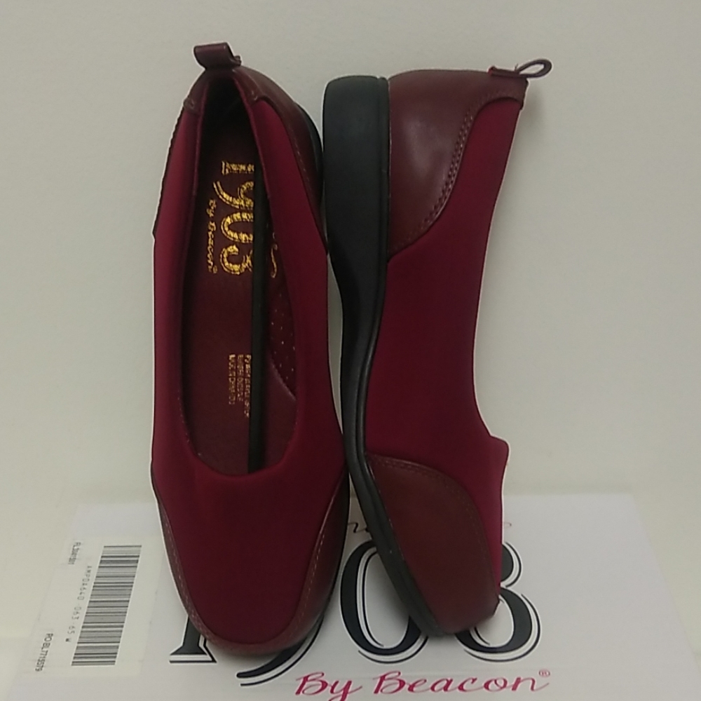 BEACON Slip-on Women Shoes | Burgundy | 6.5W | NIB - Picture 5 of 8